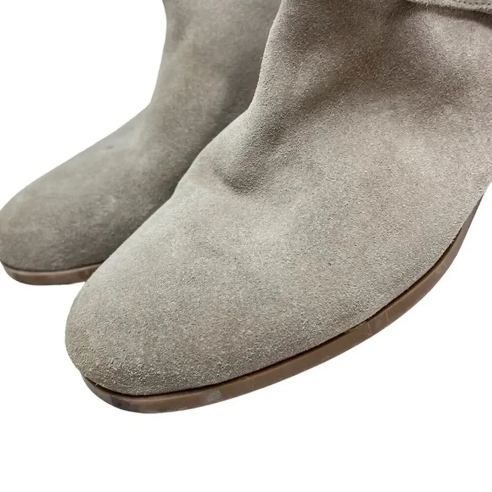 SOLE SOCIETY Taupe BELVANNE Genuine Leather Suede Ankle Boots Booties Shoes sz 8